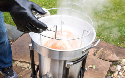 6 safety tips for deep frying a Thanksgiving turkey.